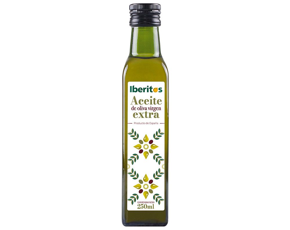 B250 Botella de Cristal Aceite Oliva Virgen Extra