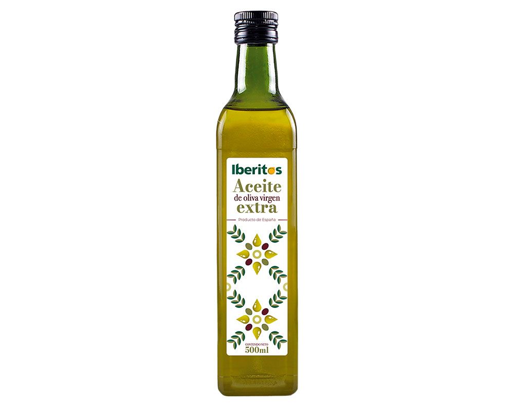 B500 Botella de Cristal Aceite Oliva Virgen Extra
